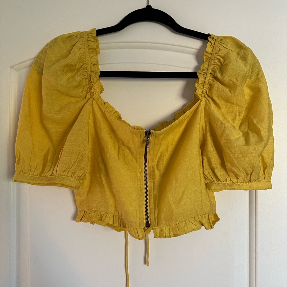 Yellow Crop Top - Picture 3 of 5